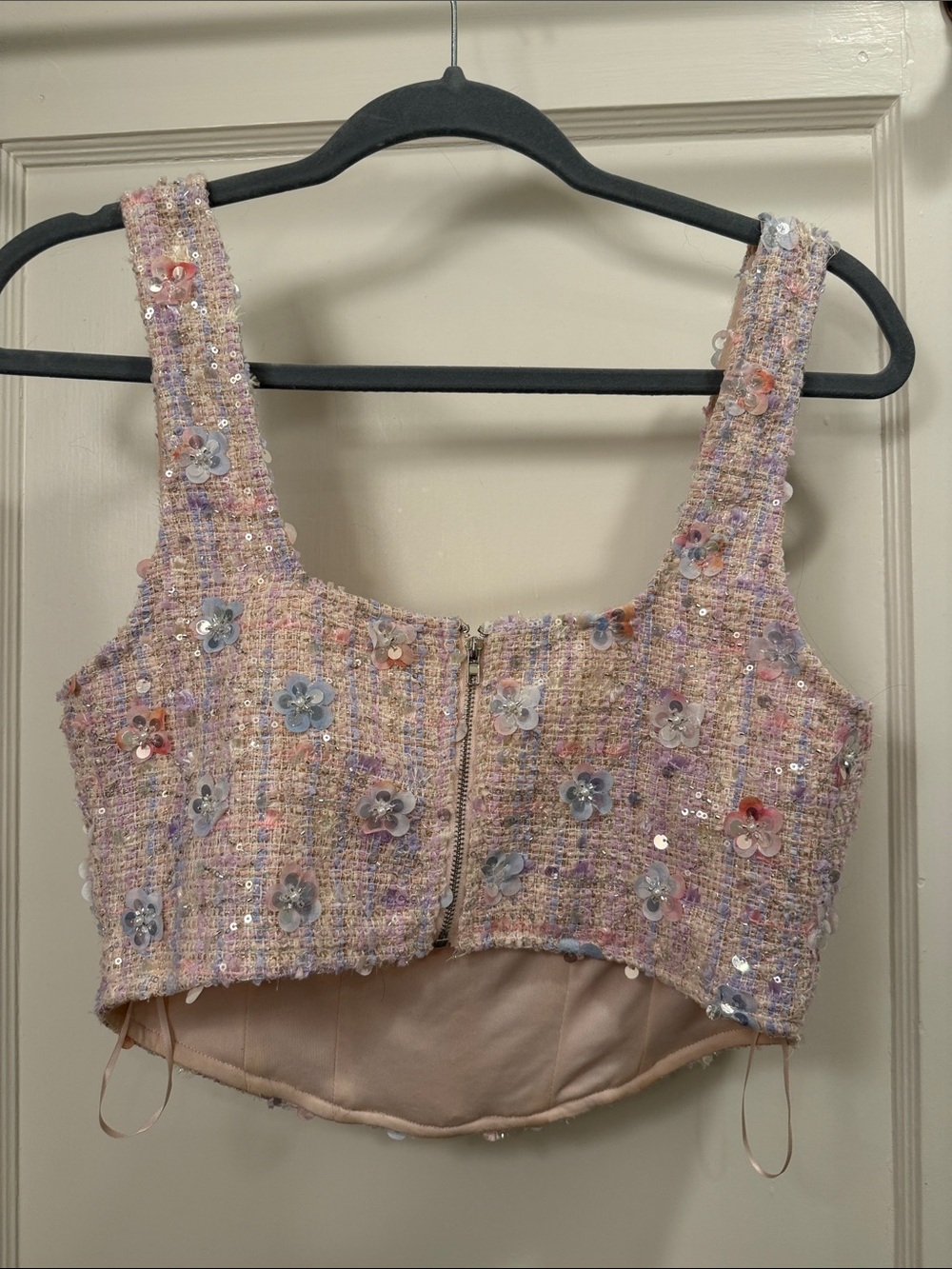 Pink Tweed Sequin Set - Picture 3 of 6